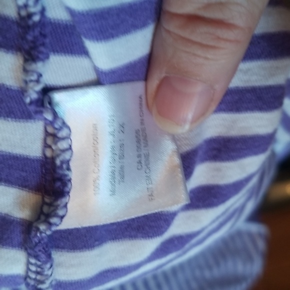 Striped Purple & White Hoody Top 2XL - Picture 3 of 7